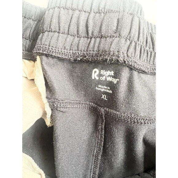 Right Of Way Adam Jogger Mens Large Black Drawstring Casual Stretch Soft - Picture 9 of 9